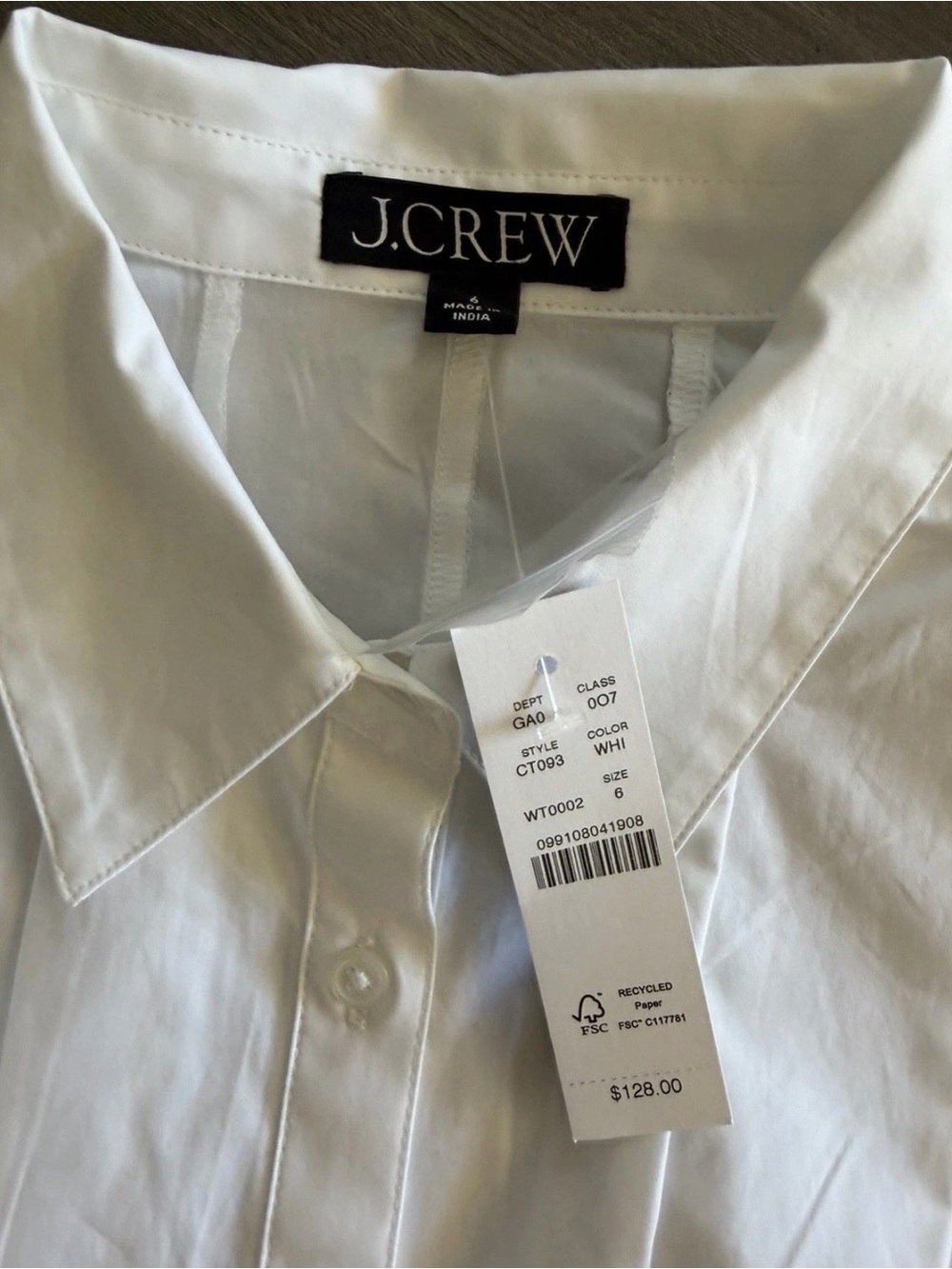 J CREW SIZE 00 Puff-sleeve button-up shirt CT093 $128 - Picture 11 of 12